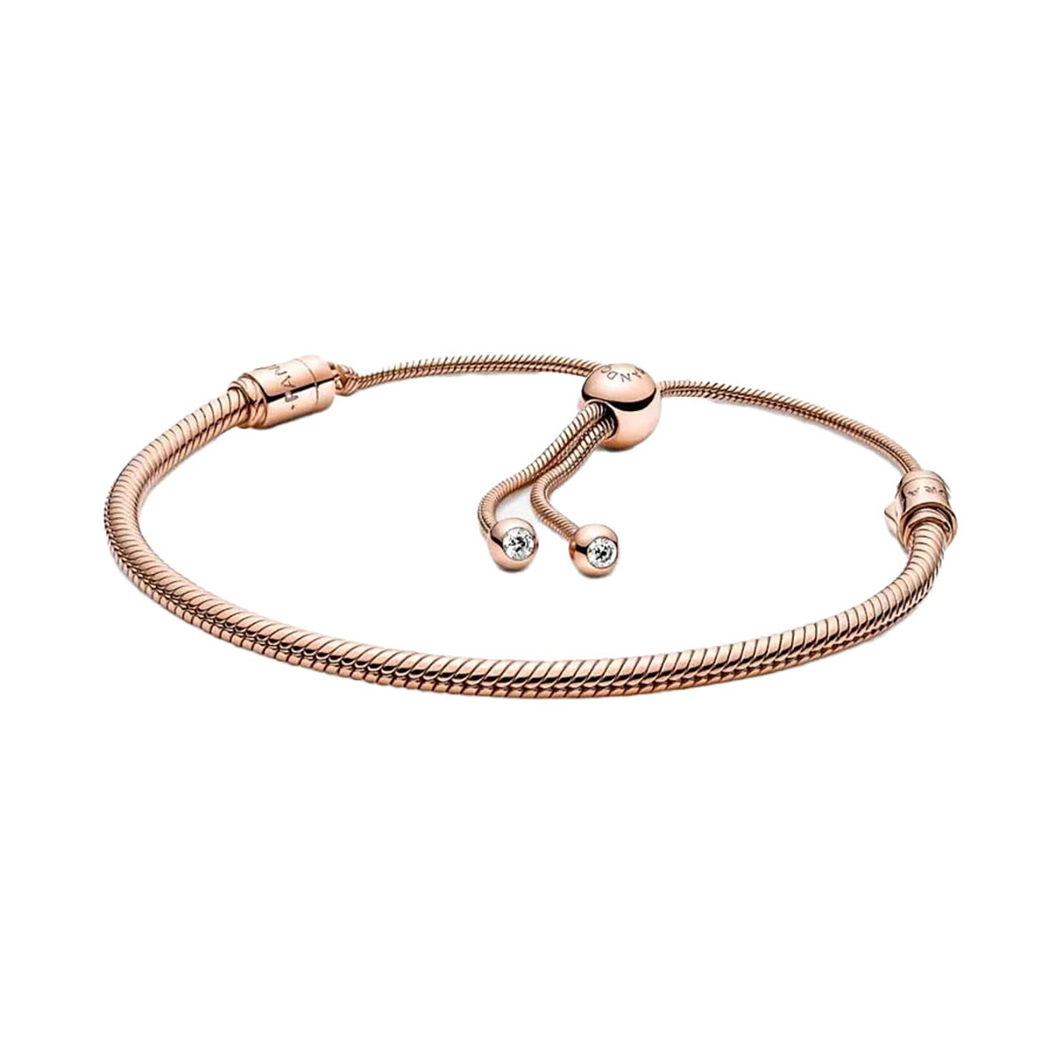Snake chain 14k rose gold-plated bracelet gift set