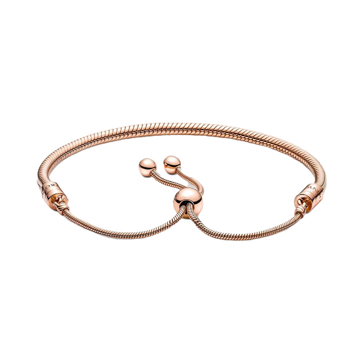 Snake chain 14k rose gold-plated bracelet gift set