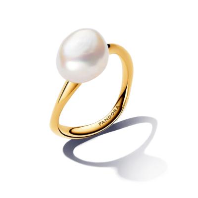 Baroque Treated Freshwater Cultured Pearl Ring