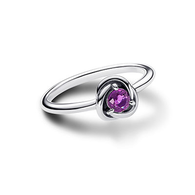 Purple Eternity Circle Ring