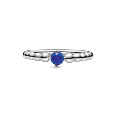 Sea Blue Beaded Ring