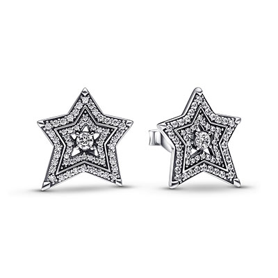 Celestial Asymmetric Star Stud Earrings