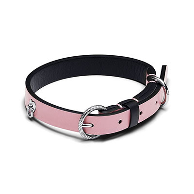 Pink Leather-free Fabric Pet Collar