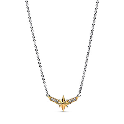Marvel Captain Marvel Octogram Star Two tone Pendant Necklace