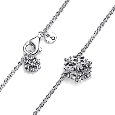 Sparkling Snowflake Pendant Necklace