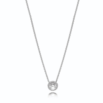 Classic Elegance Necklace, Clear CZ