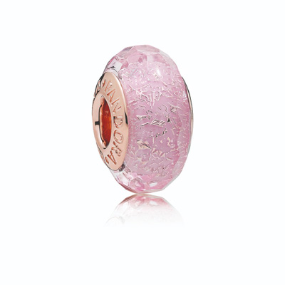 Pink Shimmering Murano Glass Charm, PANDORA Rose™