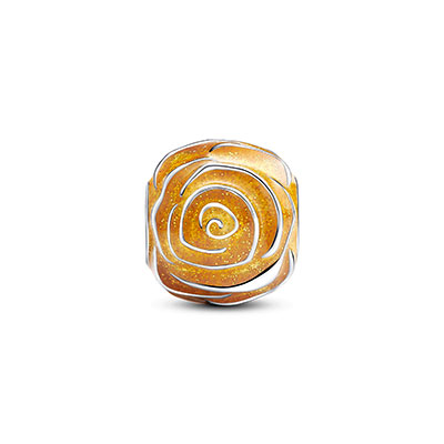 Yellow Rose in Bloom Charm
