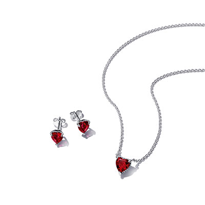 Sparkling Red Heart Jewelry Gift Set?