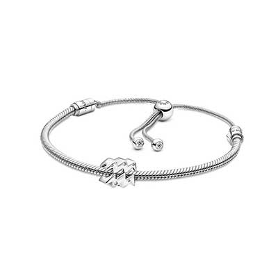 Aquarius Zodiac Snake Chain Slider Bracelet Set