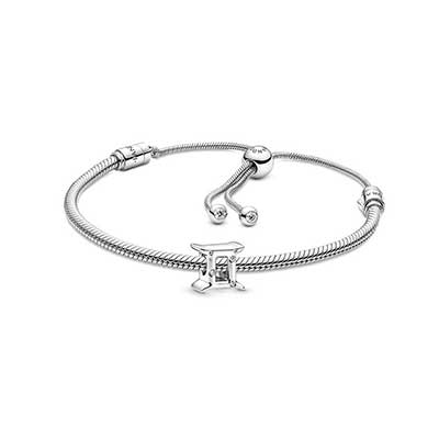 Gemini Zodiac Snake Chain Slider Bracelet Set