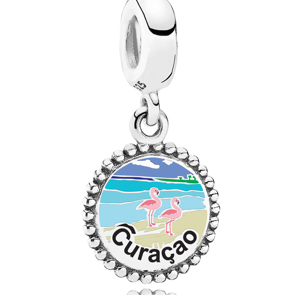 Engraved Curacao Flamingos