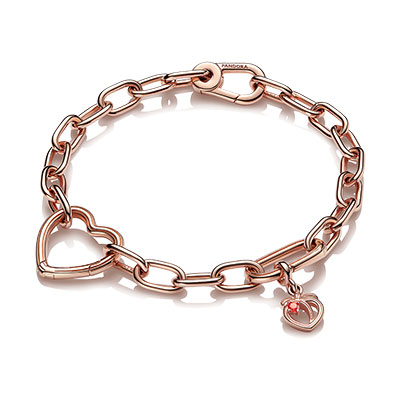 Pandora ME Cheeky Peach & Heart Bracelet Set