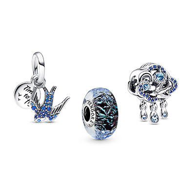 Time to Fly, Let Your Dreams Be Your Wings Swallow and Murano Charm Trio
