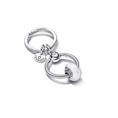 Murano Glass Mom & Love Charm & Key Ring Set