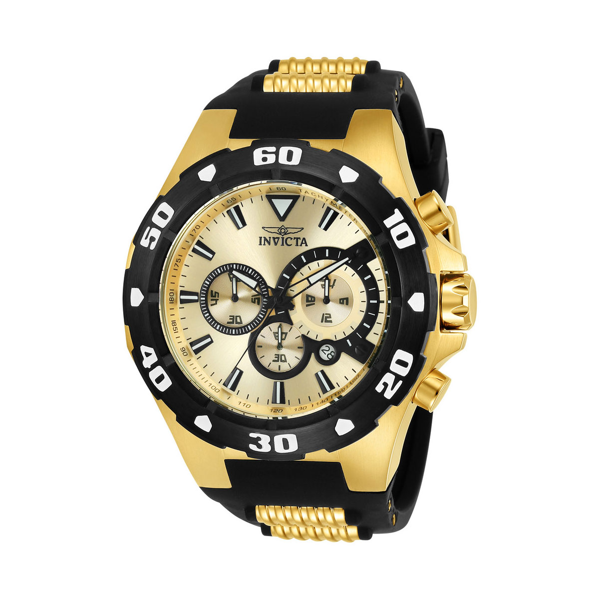Invicta Men's 24682 Pro Diver Quartz Multifunction Gold Dial Watch