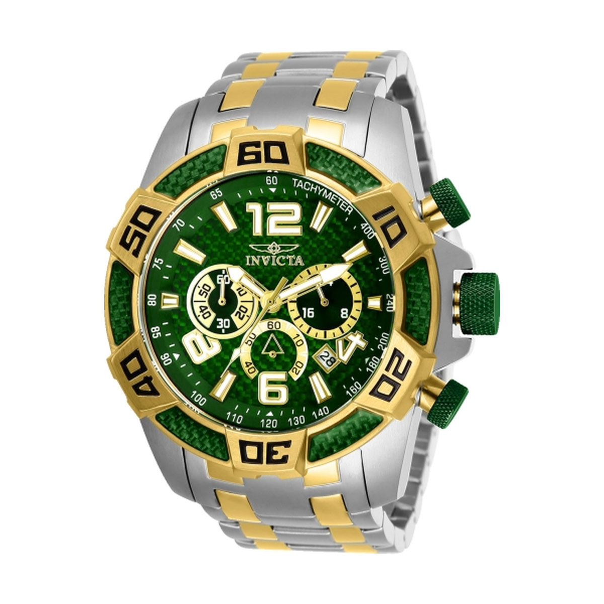 Invicta Men's 25857 Pro Diver Quartz Chronograph Green Dial Watch