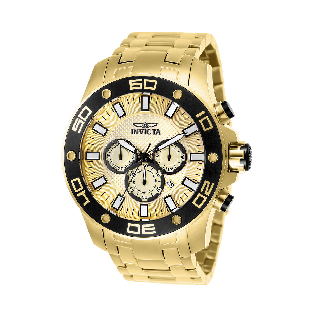 Invicta Men's 26079 Pro Diver Quartz Chronograph Gold Dial Watch