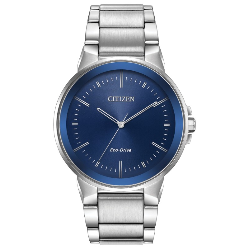 Citizen Men's Eco-Drive Axiom Blue Dial Stainless Steel