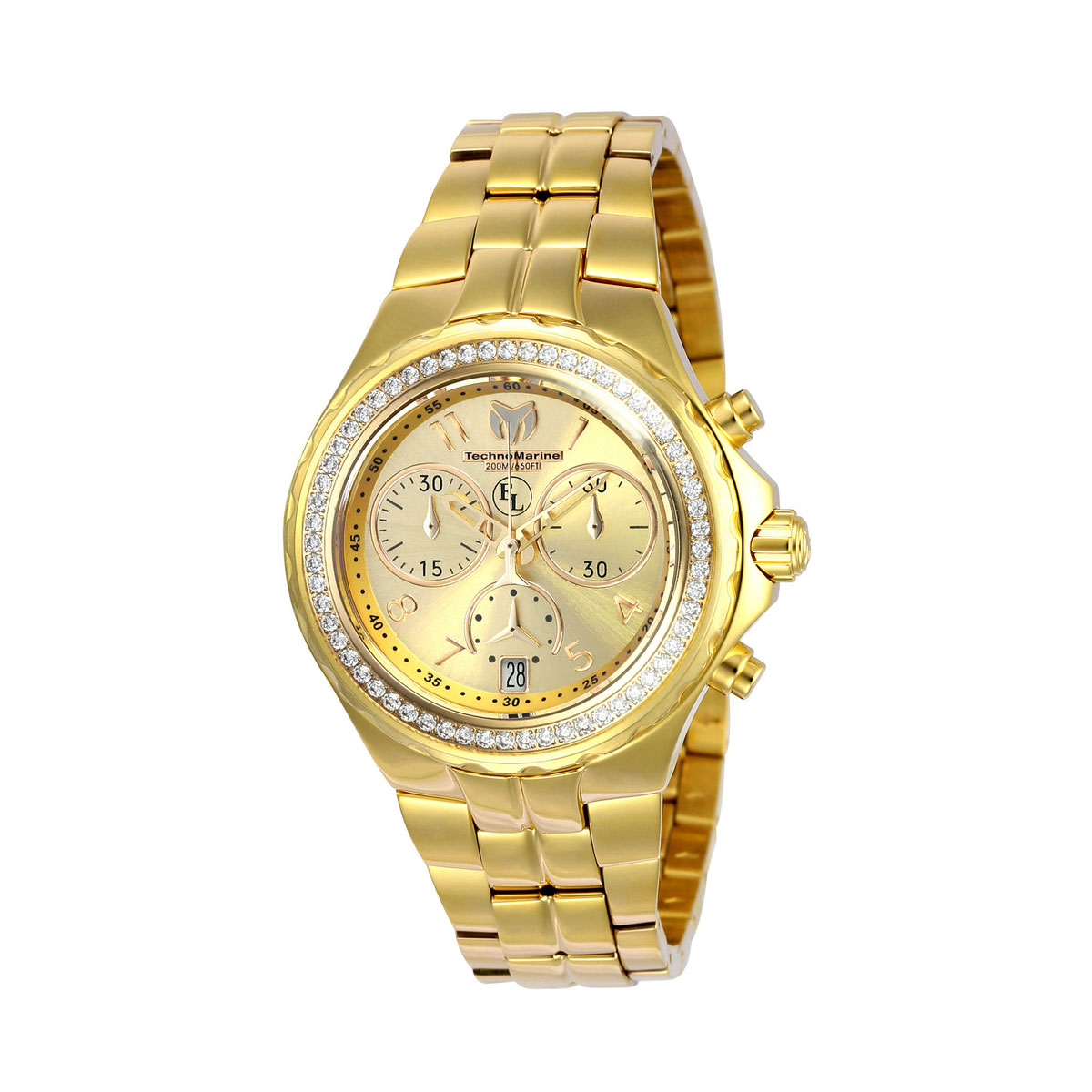 Technomarine Ladies TM-416031 Eva Longoria Quartz Gold Dial Watch