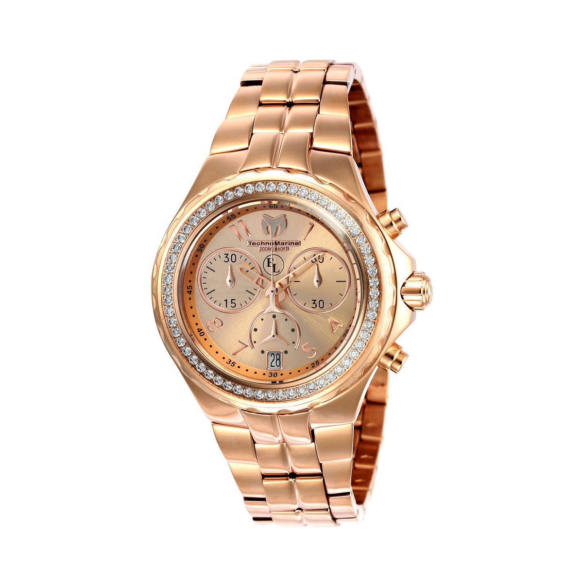 Technomarine Ladies TM-416032 Eva Longoria Quartz Rose Gold Dial Watch
