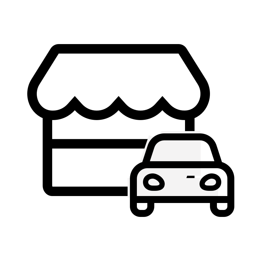 Black Curbside Icon